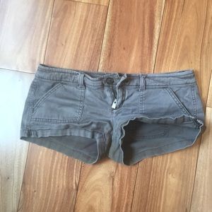 Army green stretch shorts